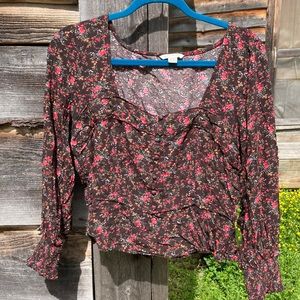 American Eagle Floral Crop Top